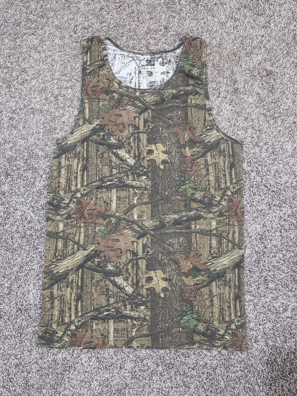 Mossy Oak Realtree-Style Camouflage Tank Top in Green and Brown